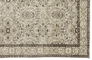 Beige Over Dyed Vintage Rug 5'9'' x 9'9'' ft 175 x 296 cm