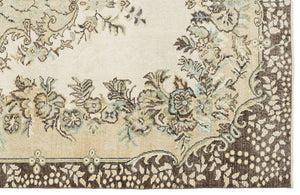 Beige Over Dyed Vintage Rug 5'9'' x 9'9'' ft 176 x 297 cm