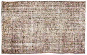 Retro Over Dyed Vintage Rug 4'9'' x 7'7'' ft 146 x 230 cm