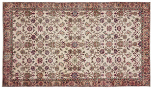 Naturel Over Dyed Vintage Rug 5'3'' x 9'4'' ft 159 x 285 cm