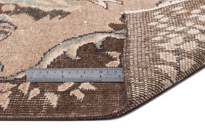 Brown Over Dyed Vintage Rug 5'8'' x 9'1'' ft 172 x 277 cm
