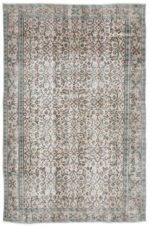 Naturel Over Dyed Vintage Rug 5'11'' x 9'2'' ft 180 x 280 cm