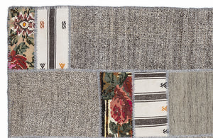 Karabakh Over Dyed Kilim Patchwork Unique Rug 5'3'' x 7'7'' ft 160 x 230 cm