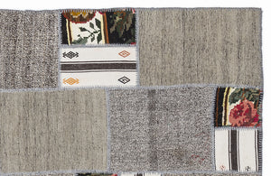 Karabakh Over Dyed Kilim Patchwork Unique Rug 5'3'' x 7'7'' ft 160 x 230 cm