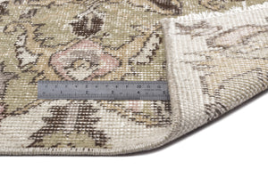Beige Over Dyed Vintage Rug 5'9'' x 8'12'' ft 174 x 274 cm