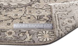 Beige Over Dyed Vintage Rug 5'8'' x 9'3'' ft 173 x 281 cm