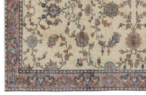 Naturel Over Dyed Vintage Rug 5'4'' x 8'8'' ft 162 x 263 cm