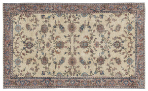Naturel Over Dyed Vintage Rug 5'4'' x 8'8'' ft 162 x 263 cm