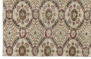 Retro Over Dyed Vintage Rug 4'6'' x 8'3'' ft 136 x 252 cm