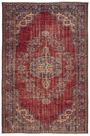 Naturel Over Dyed Vintage Rug 6'0'' x 9'2'' ft 184 x 280 cm