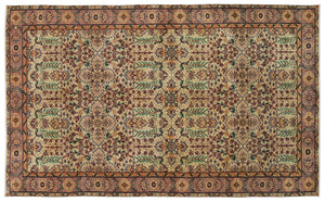 Naturel Over Dyed Vintage Rug 5'7'' x 9'4'' ft 170 x 285 cm