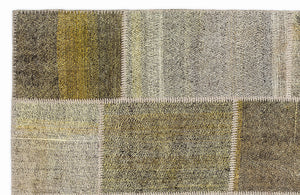 Mixed Over Dyed Kilim Patchwork Unique Rug 5'3'' x 7'7'' ft 160 x 230 cm