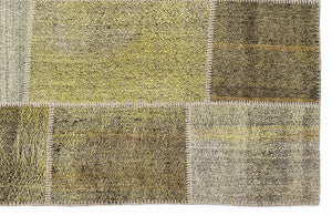 Mixed Over Dyed Kilim Patchwork Unique Rug 5'3'' x 7'7'' ft 160 x 230 cm