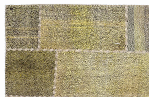 Mixed Over Dyed Kilim Patchwork Unique Rug 5'3'' x 7'7'' ft 160 x 230 cm