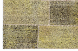 Mixed Over Dyed Kilim Patchwork Unique Rug 5'3'' x 7'7'' ft 160 x 230 cm