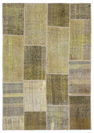 Mixed Over Dyed Kilim Patchwork Unique Rug 5'3'' x 7'7'' ft 160 x 230 cm
