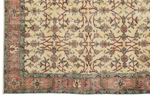 Naturel Over Dyed Vintage Rug 5'4'' x 9'3'' ft 162 x 283 cm