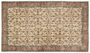 Naturel Over Dyed Vintage Rug 5'4'' x 9'3'' ft 162 x 283 cm