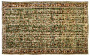 Naturel Over Dyed Vintage Rug 5'10'' x 9'7'' ft 178 x 291 cm
