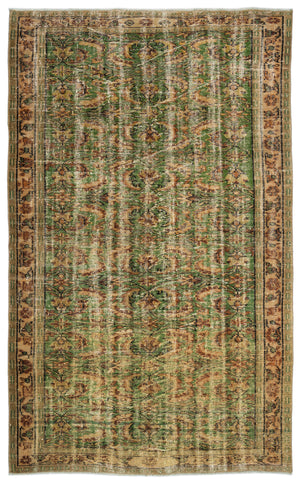 Naturel Over Dyed Vintage Rug 5'10'' x 9'7'' ft 178 x 291 cm