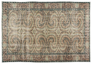 Retro Over Dyed Vintage Rug 5'12'' x 8'9'' ft 182 x 266 cm