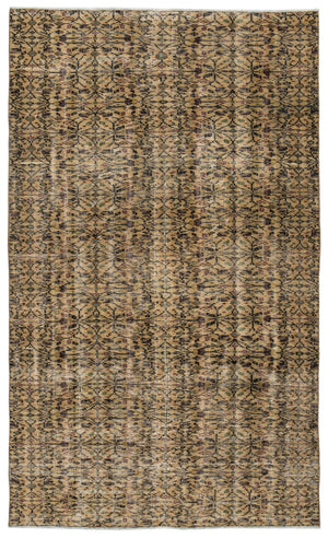 Naturel Over Dyed Vintage Rug 5'3'' x 9'1'' ft 160 x 277 cm
