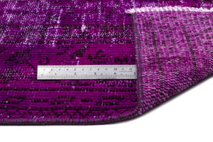 Fuchsia Over Dyed Vintage Rug 5'10'' x 8'10'' ft 178 x 268 cm