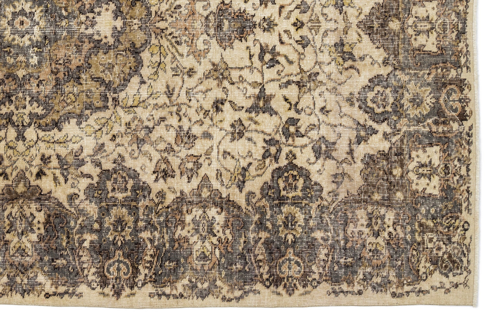 Naturel Over Dyed Vintage Rug 5'5'' x 9'3'' ft 166 x 281 cm