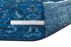 Turquoise Over Dyed Carved Rug 5'10'' x 8'9'' ft 177 x 266 cm