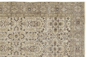 Beige Over Dyed Vintage Rug 5'1'' x 8'10'' ft 154 x 269 cm