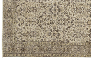Beige Over Dyed Vintage Rug 5'1'' x 8'10'' ft 154 x 269 cm