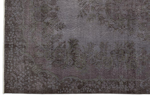 Gray Over Dyed Vintage Rug 5'9'' x 10'2'' ft 175 x 310 cm