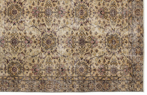 Naturel Over Dyed Vintage Rug 5'5'' x 8'11'' ft 165 x 272 cm