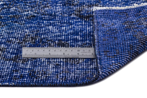 Blue Over Dyed Vintage Rug 6'3'' x 9'11'' ft 190 x 302 cm