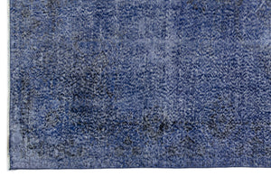 Blue Over Dyed Vintage Rug 6'3'' x 9'11'' ft 190 x 302 cm