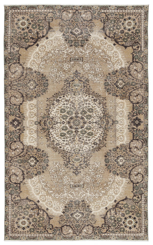 Naturel Over Dyed Vintage Rug 5'2'' x 8'6'' ft 158 x 258 cm