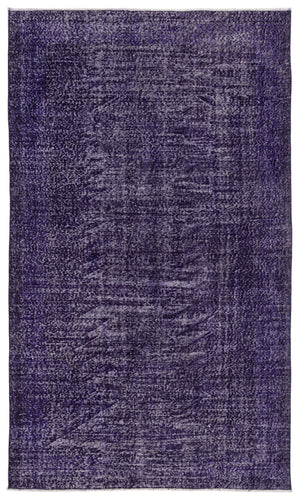 Purple Over Dyed Vintage Rug 5'3'' x 8'11'' ft 160 x 273 cm