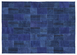 Mixed Over Dyed Kilim Patchwork Unique Rug 5'3'' x 7'7'' ft 160 x 230 cm