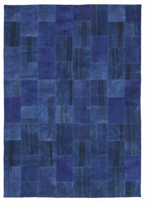 Mixed Over Dyed Kilim Patchwork Unique Rug 5'3'' x 7'7'' ft 160 x 230 cm