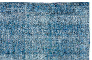Turquoise Over Dyed Vintage Rug 6'6'' x 10'4'' ft 199 x 314 cm