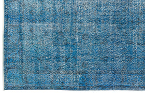 Turquoise Over Dyed Vintage Rug 6'6'' x 10'4'' ft 199 x 314 cm