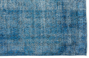 Turquoise Over Dyed Vintage Rug 6'6'' x 10'4'' ft 199 x 314 cm