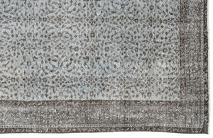 Blue Over Dyed Vintage Rug 4'11'' x 8'11'' ft 149 x 271 cm