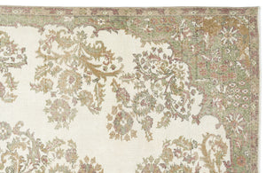 Beige Over Dyed Vintage Rug 6'4'' x 10'2'' ft 192 x 310 cm