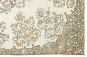 Beige Over Dyed Vintage Rug 6'4'' x 10'2'' ft 192 x 310 cm