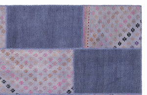 Mixed Over Dyed Kilim Patchwork Unique Rug 5'3'' x 7'7'' ft 160 x 230 cm