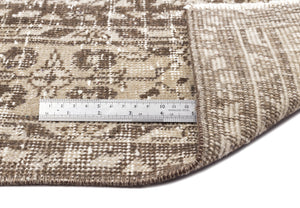 Beige Over Dyed Vintage Rug 6'9'' x 10'5'' ft 205 x 317 cm