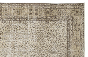 Beige Over Dyed Vintage Rug 6'9'' x 10'5'' ft 205 x 317 cm