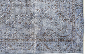 Blue Over Dyed Vintage Rug 5'3'' x 8'10'' ft 160 x 268 cm