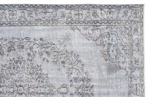 Blue Over Dyed Vintage Rug 5'6'' x 8'5'' ft 167 x 257 cm